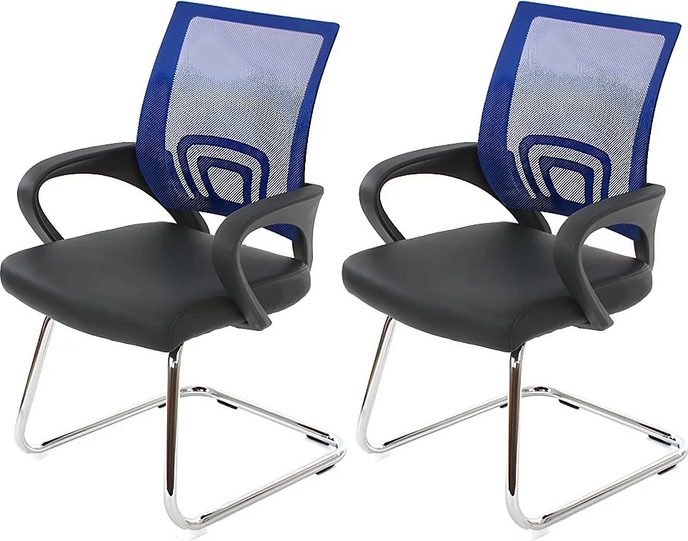 Krzesło konferencyjne Afragola (zestaw 2 sztuk),  niebieski