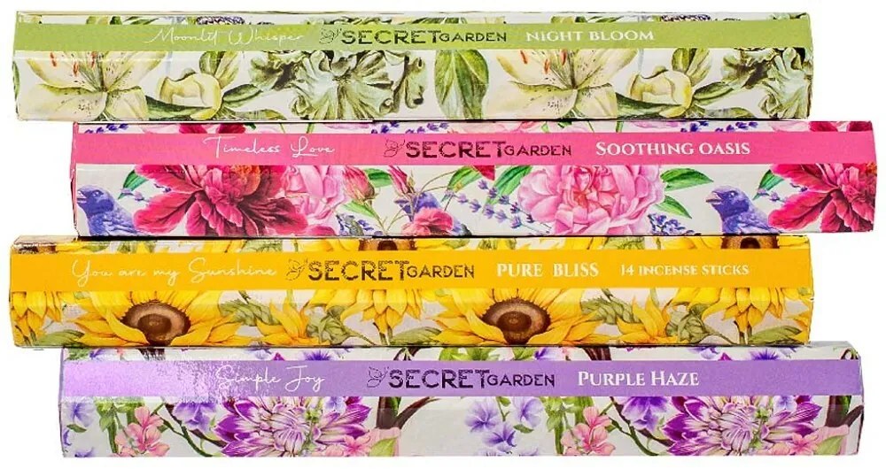 Zestaw kadzidełek Arome Secret garden, 4 zapachy