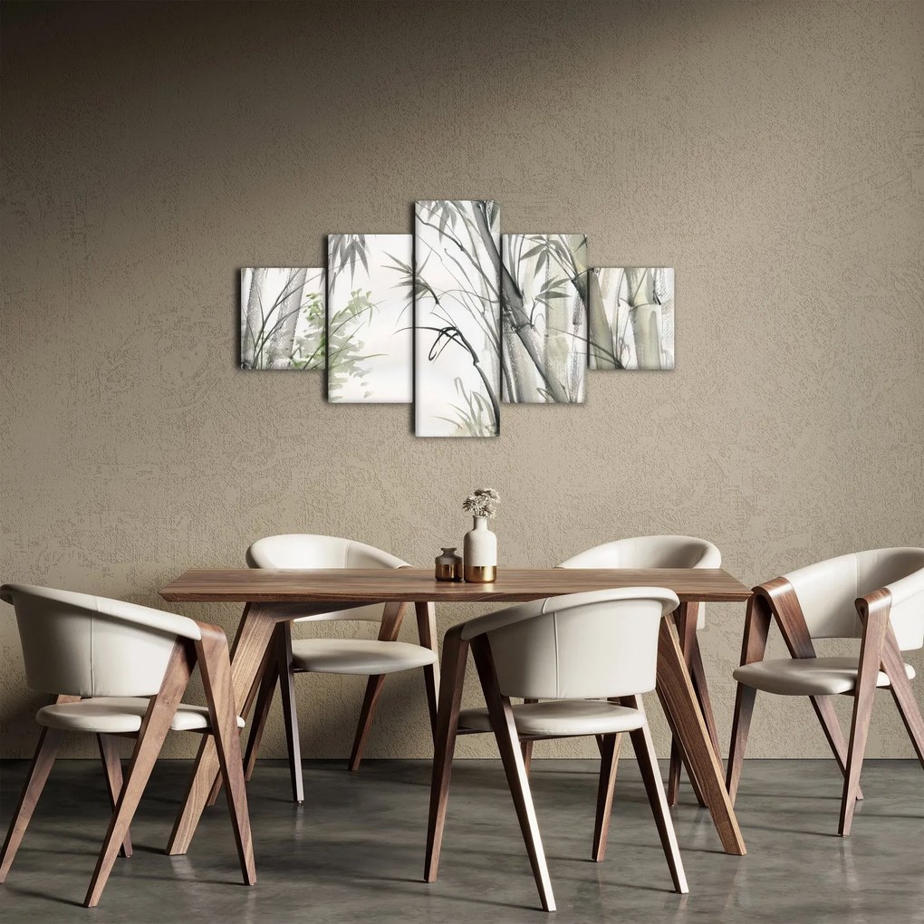 Obraz - Bambusy, rysunek (125x70 cm)