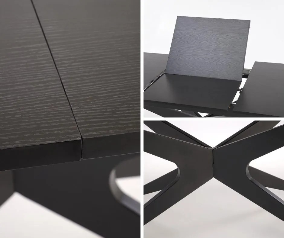 Czarny stół z owalnym blatem Sandro Halmar