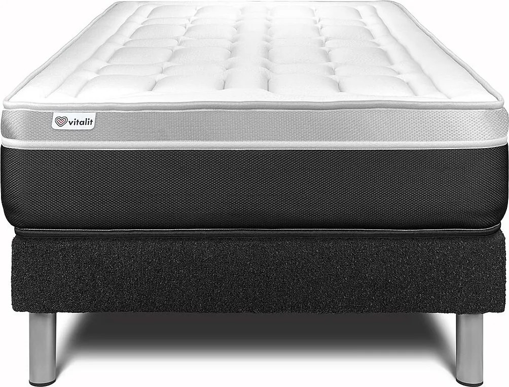 lózka z materacem VITAL SOFT 120 x 200 cm Rama lózka Czarny