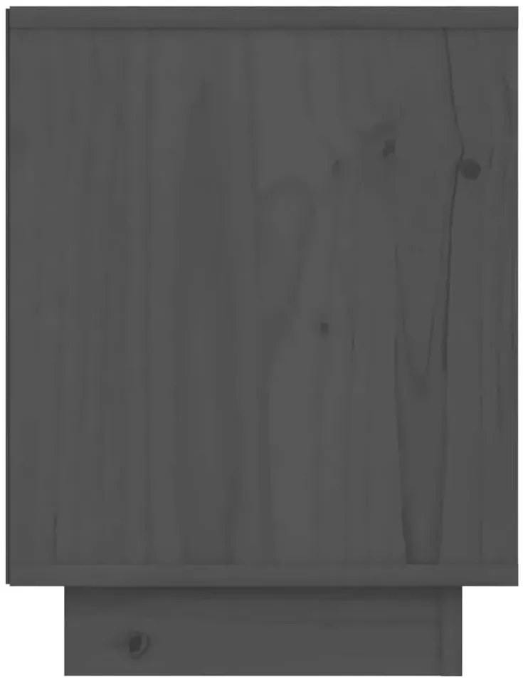 Szara drewniana szafka nocna skandynawska M8-D19