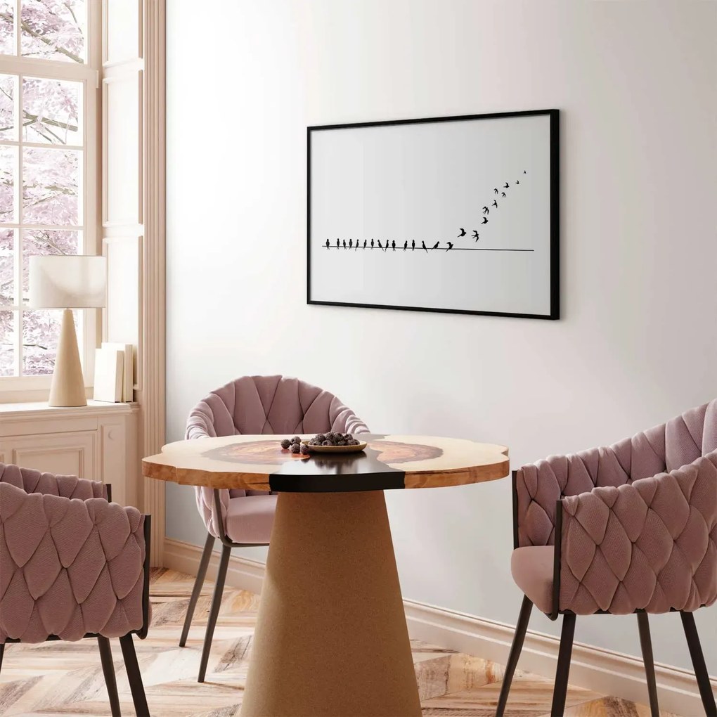 Plakat Lećmy 42x29,7 cm z ramą czarną z marginesem ARTGEIST B