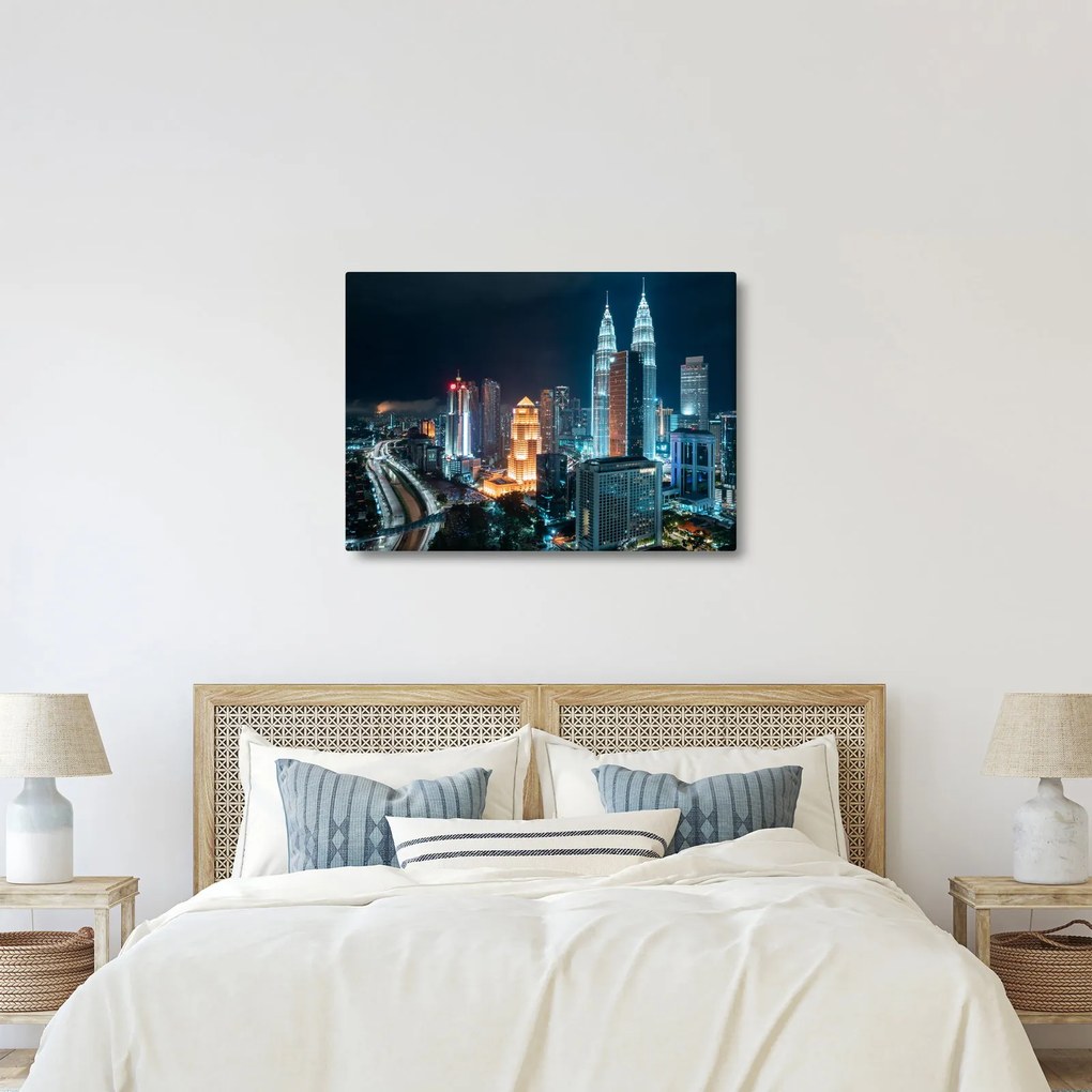 Obraz - Noc w Kuala Lumpur (70x50 cm)