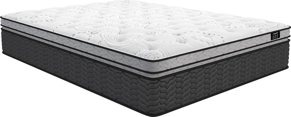 Materac hybrydowy ze sprężynami kieszeniowymi z nakładką na materac hybrydowy GAMIANI marki YSMÉE - 180 x200 cm