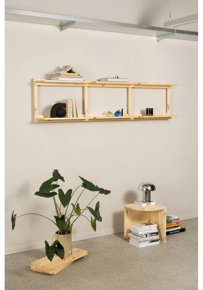 Regał ścienny z litego drewna sosnowego w naturalnym kolorze 192x47,5 cm Groove – Karup Design