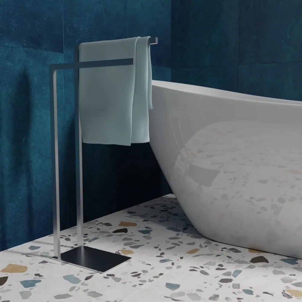 Wieszak na dwa ręczniki chrom