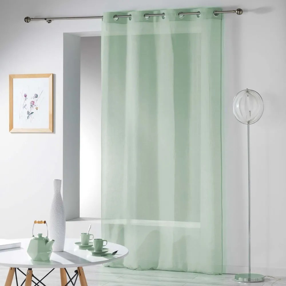 Jasnozielona firanka 140x240 cm Telma – douceur d'intérieur