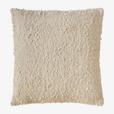 Kwadratowa Poduszka 45x45 Cm Z Tkaniny Bouclé Zanero Gardenia Biel - Sklum