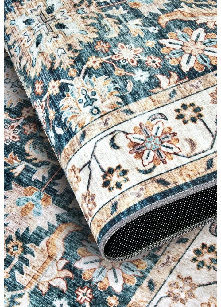 Niebieski dywan 200x290 cm Saveh Blue Cream – Elle Decoration