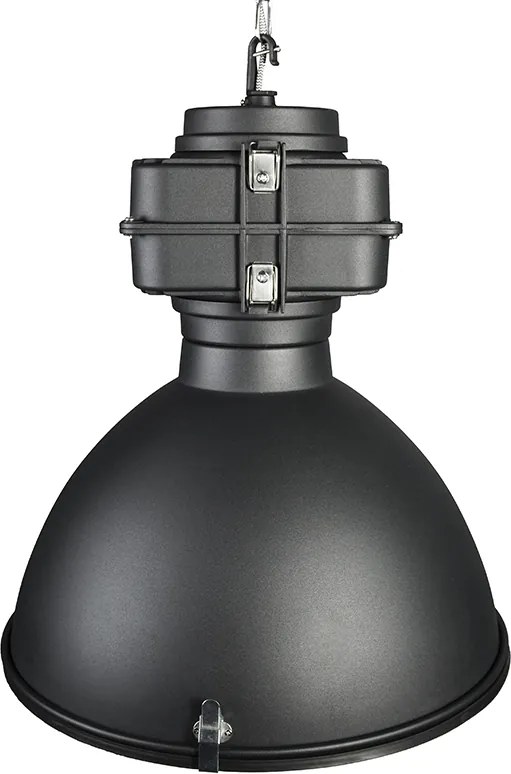 Inteligentna lampa wisząca w stylu industrialnym czarna 53 cm w komplecie z żarówką A60 Wifi - Sicko