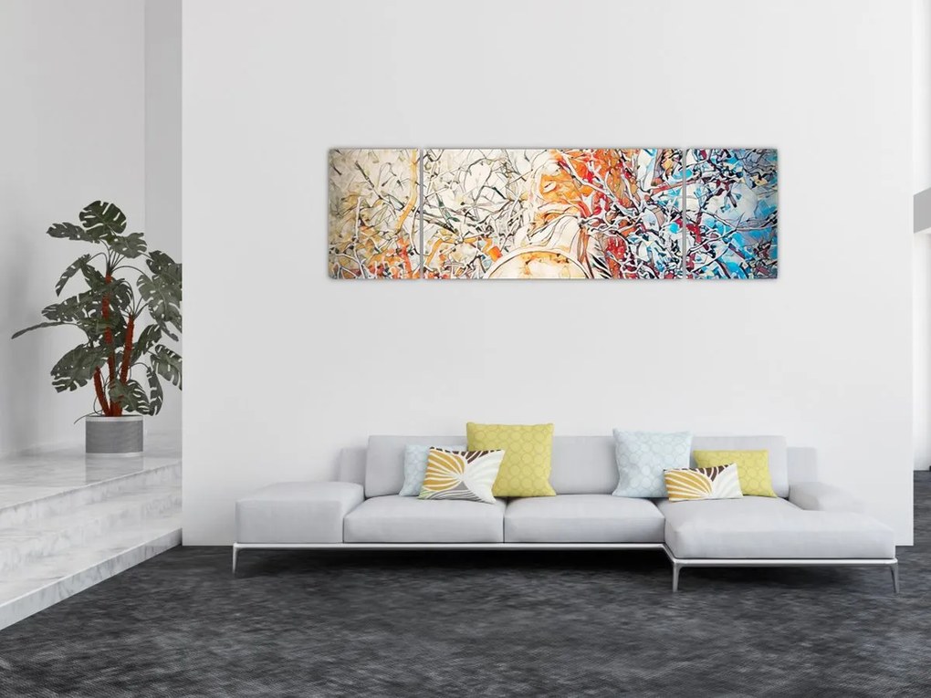 Obraz - Mozaikowa abstrakcja (170x50 cm)