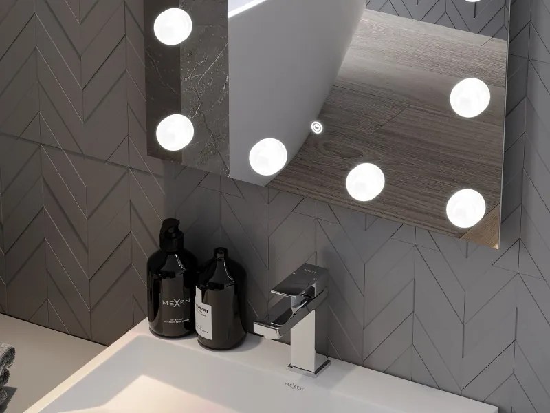 Mexen Dona lustro łazienkowe podświetlane 100 x 80 cm, LED 6000K, antypara - 9818-100-080-611-00