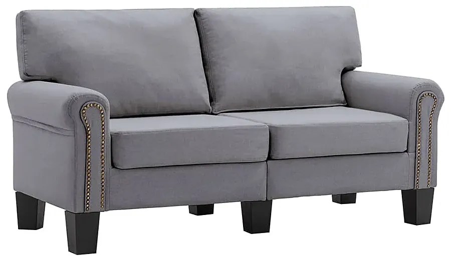 Luksusowa dwuosobowa sofa jasnoszara - Alaia 2X