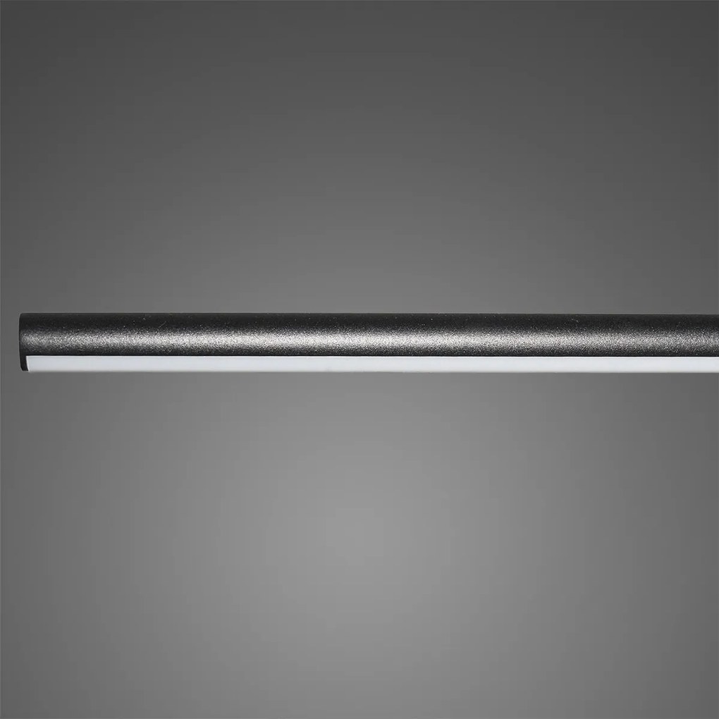 Szeroka lampa ledowa czarna do jadalni Linea No.1 120 cm 20W