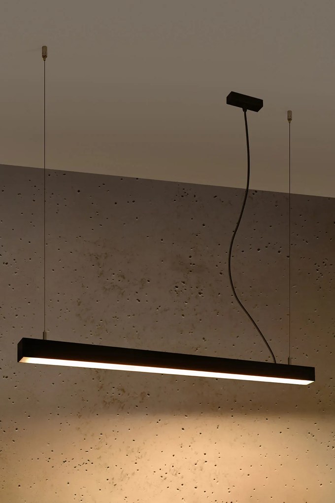 Czarna lampa wisząca z modułem LED 3000 K - EX613-Herrick