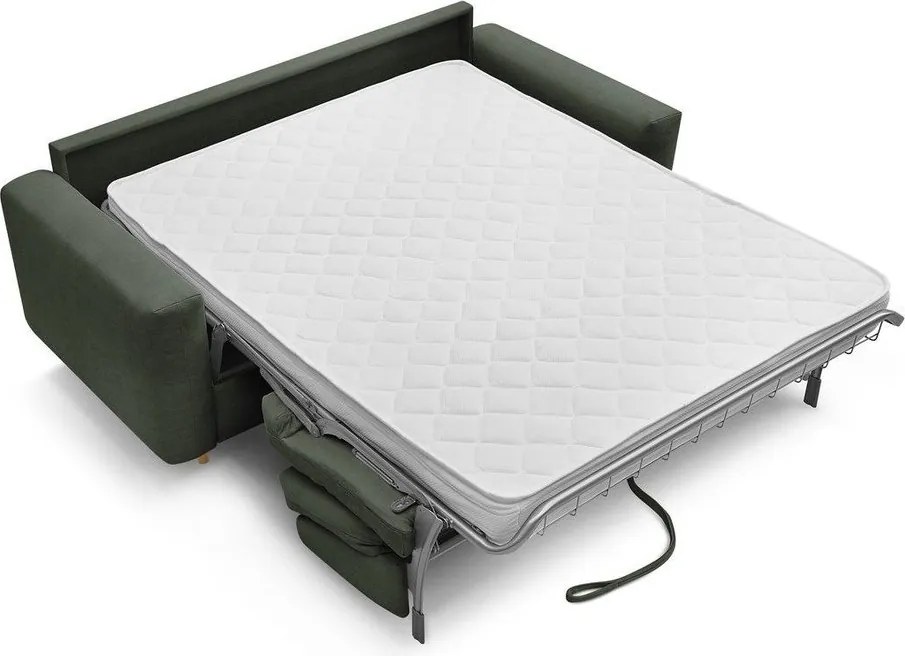 Zielona sofa do spania/rozkładana 220 cm Cocoone – Bobochic Paris