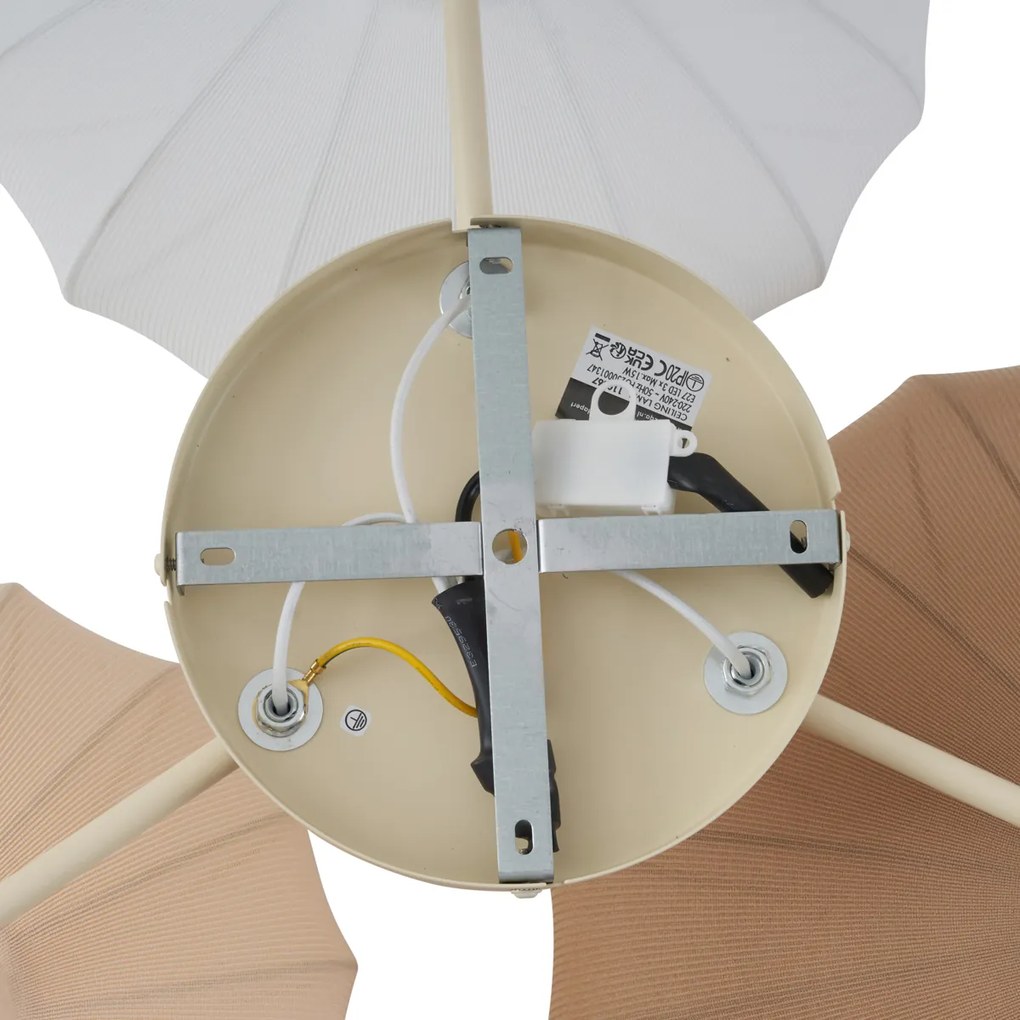 Lampa sufitowa Japandi biała z beżem i brązem 3-źródła światła - Multi Bida