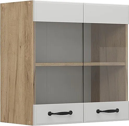 Szklana szafka kuchenna biały domek wiejski 60x31x60 r-line