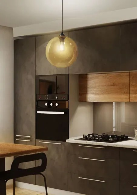 Lampa wisząca z brązowym kloszem - Z045 R6-F36
