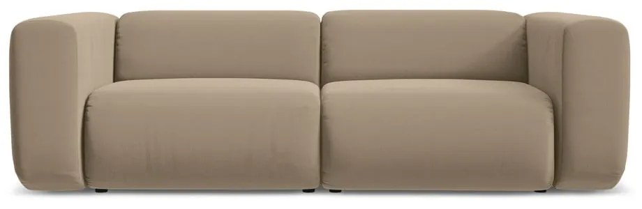 Beżowa aksamitna sofa 228 cm Ekahi – Makamii