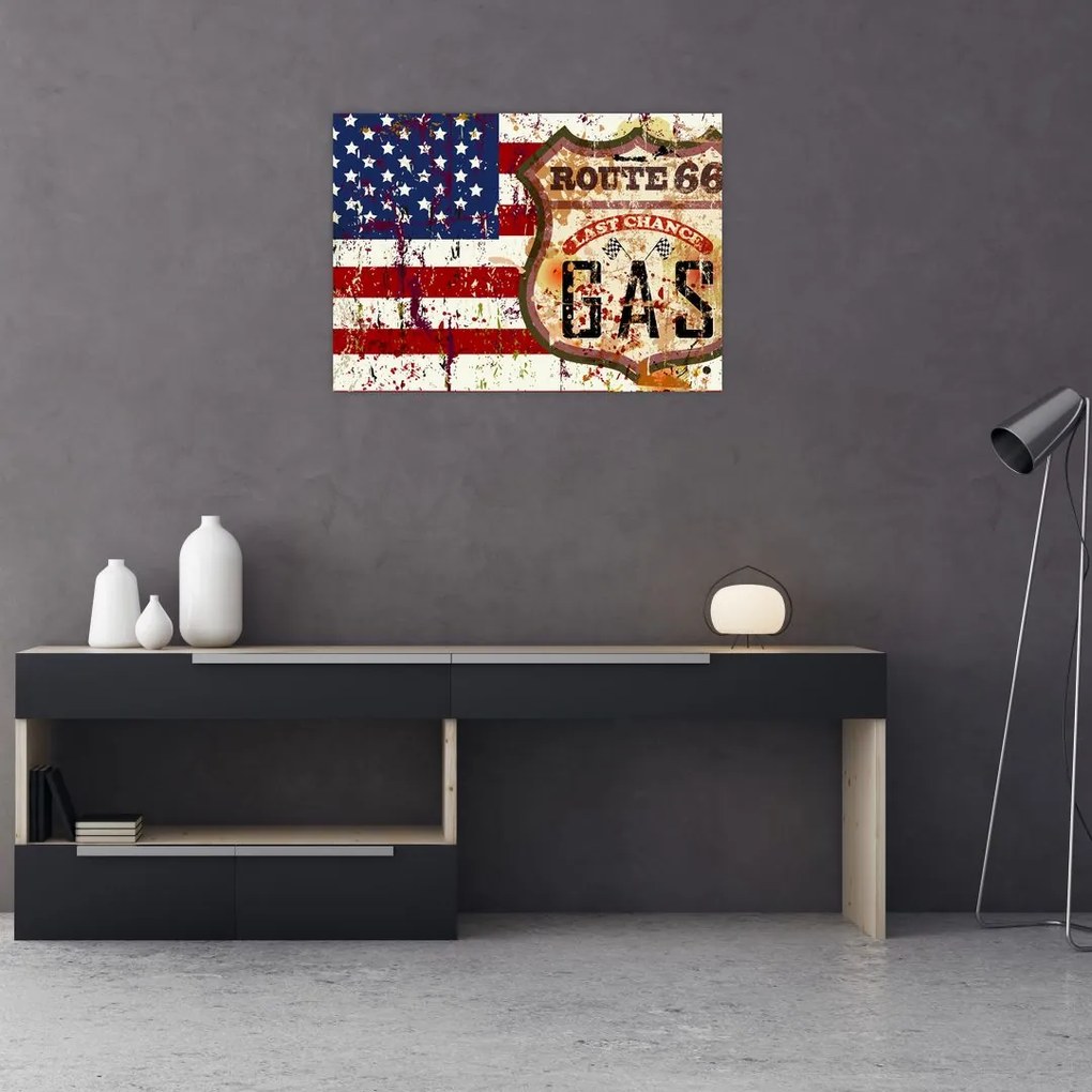 Obraz - Vintage flaga (70x50 cm)