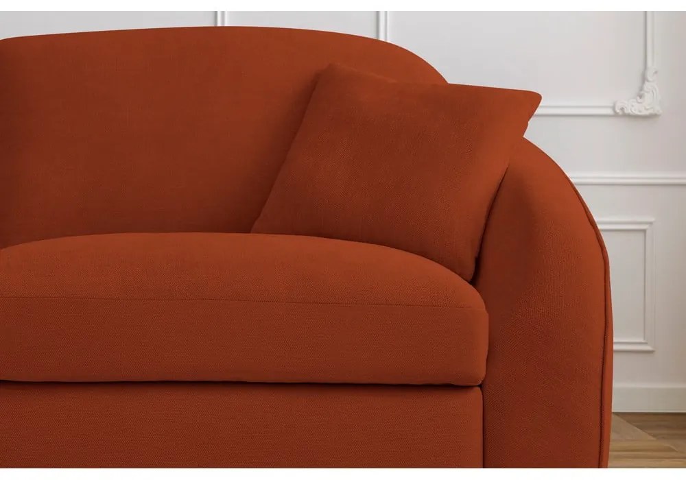 Pomarańczowa rozkładana sofa 235 cm Cezanne – Bobochic Paris