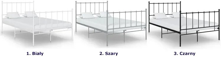 Białe metalowe łózko w stylu loftowym 120x200 cm Efanos 9X