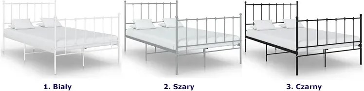 Białe metalowe łózko w stylu loftowym 120x200 cm F6-G14
