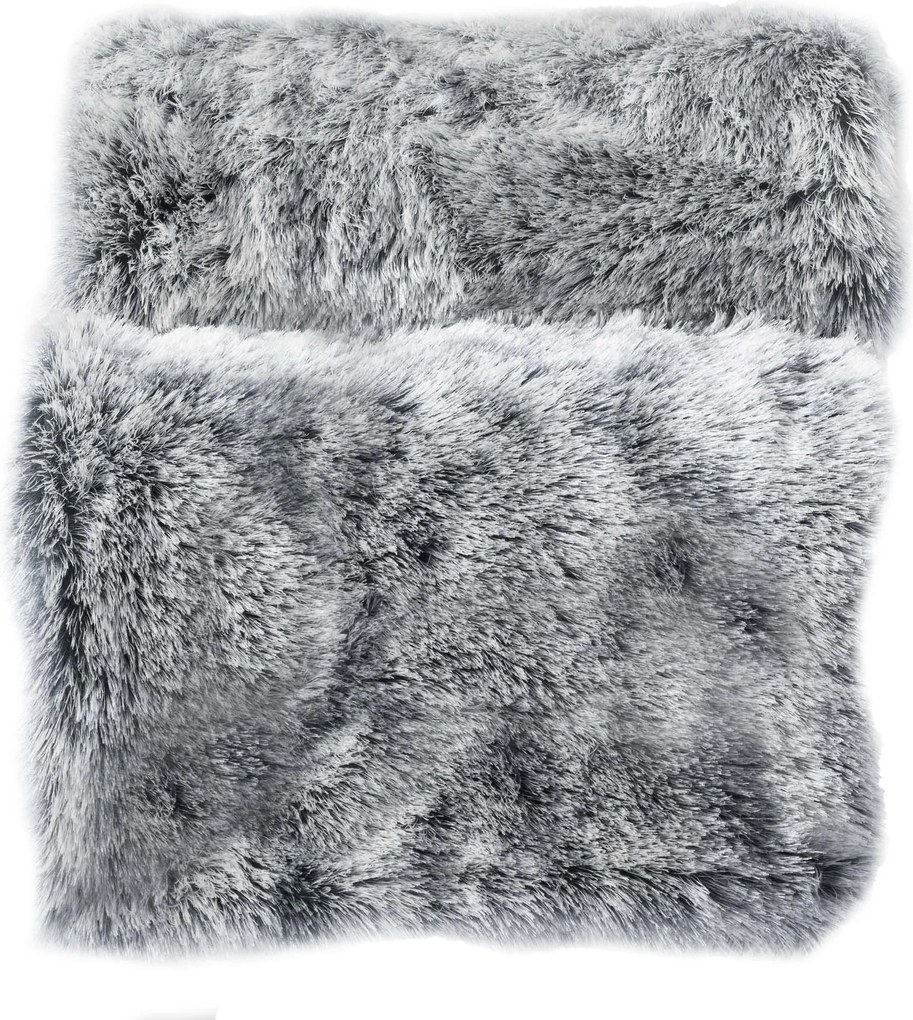 Miekki koc ze sztucznego futra, GREY, 180 x 220 cm