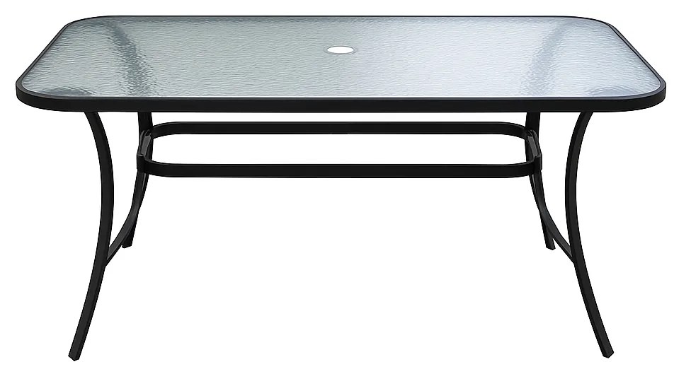 Stół stolik prostokątny T25 120x80 szklany metal na balkon taras do ogrodu