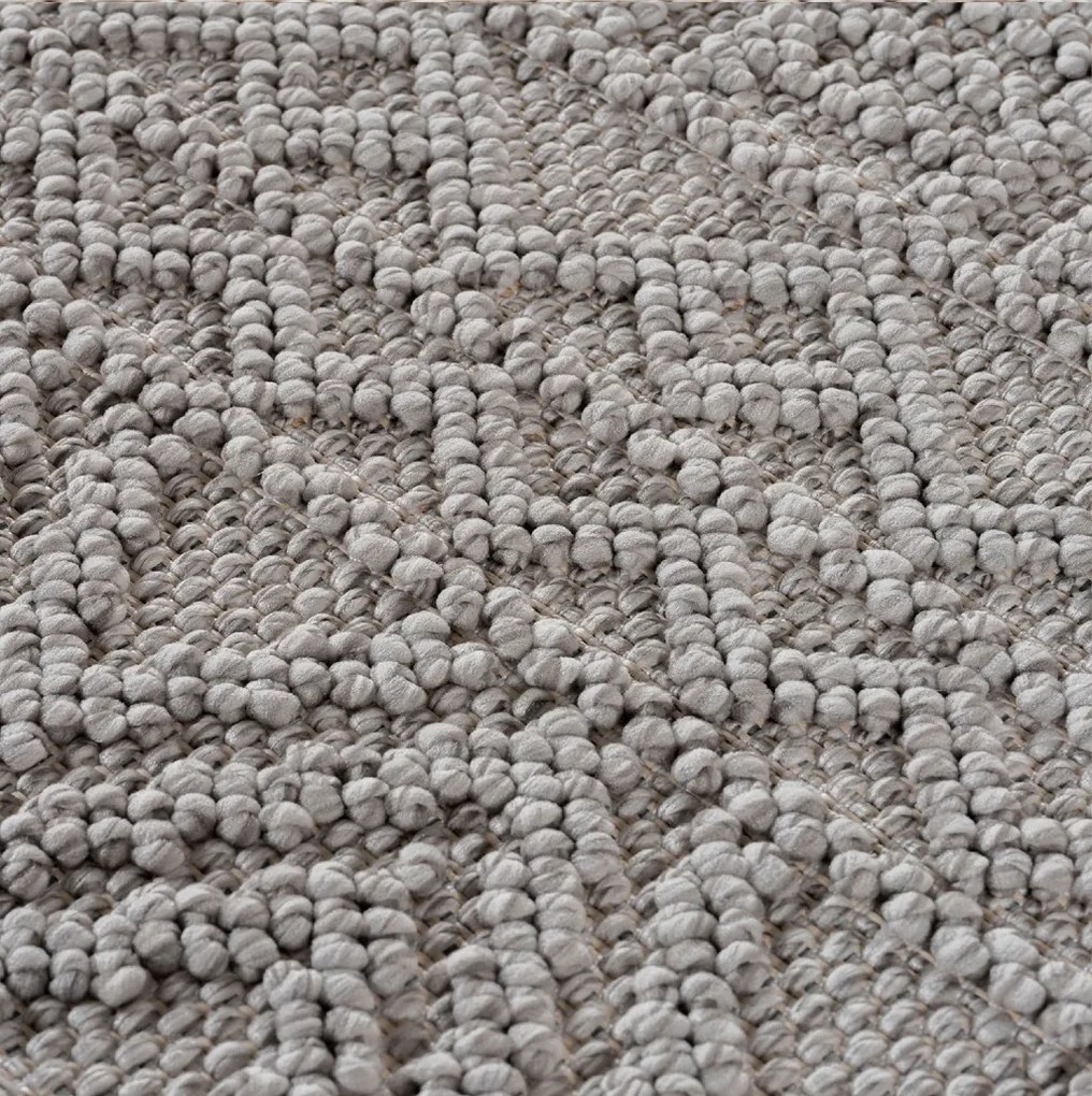 Dywan nowoczesny 3D Helix boho szary 120 cm x 120 cm koło