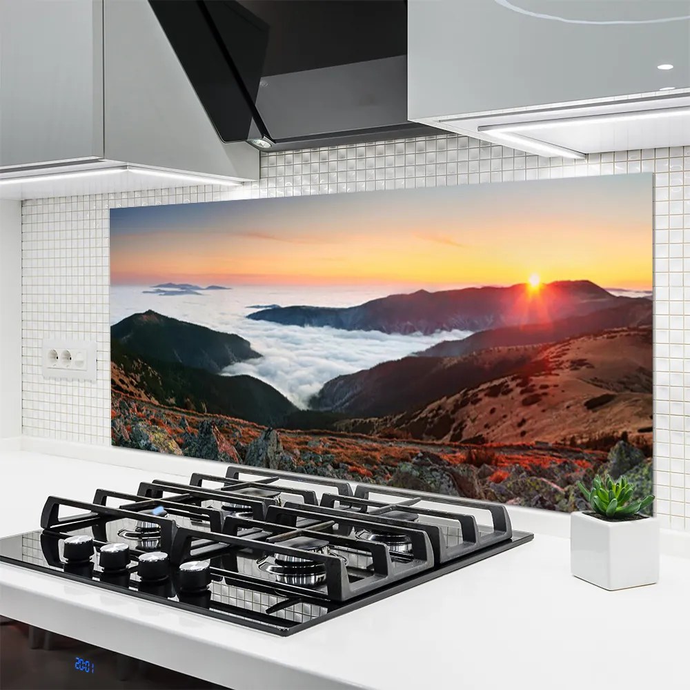 Dekor Szklany do Kuchni Majestat Gór nad Chmurami