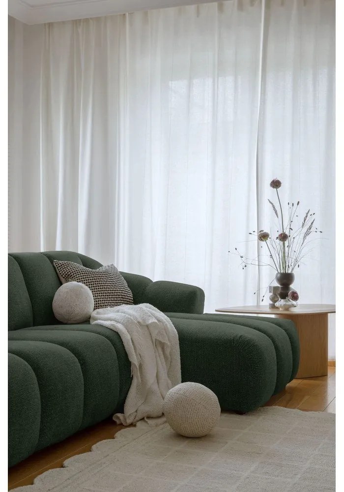 Ciemnozielony narożnik (prawostronny/z szezlongiem) Shell – Miuform