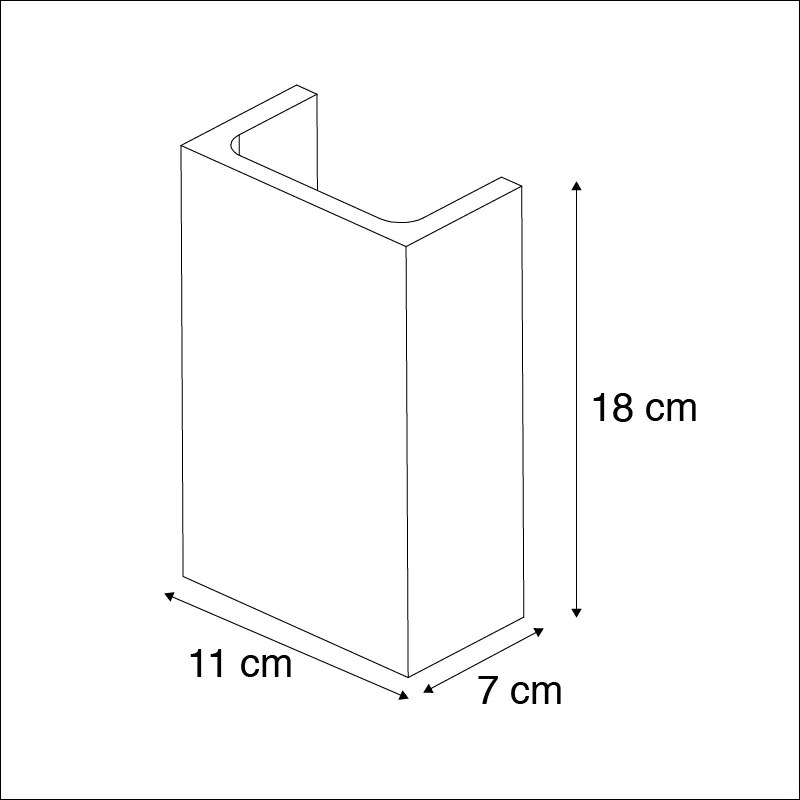 Inteligentna lampa ścienna szary beton z efektem świetlnym z Wifi G9 - Meaux