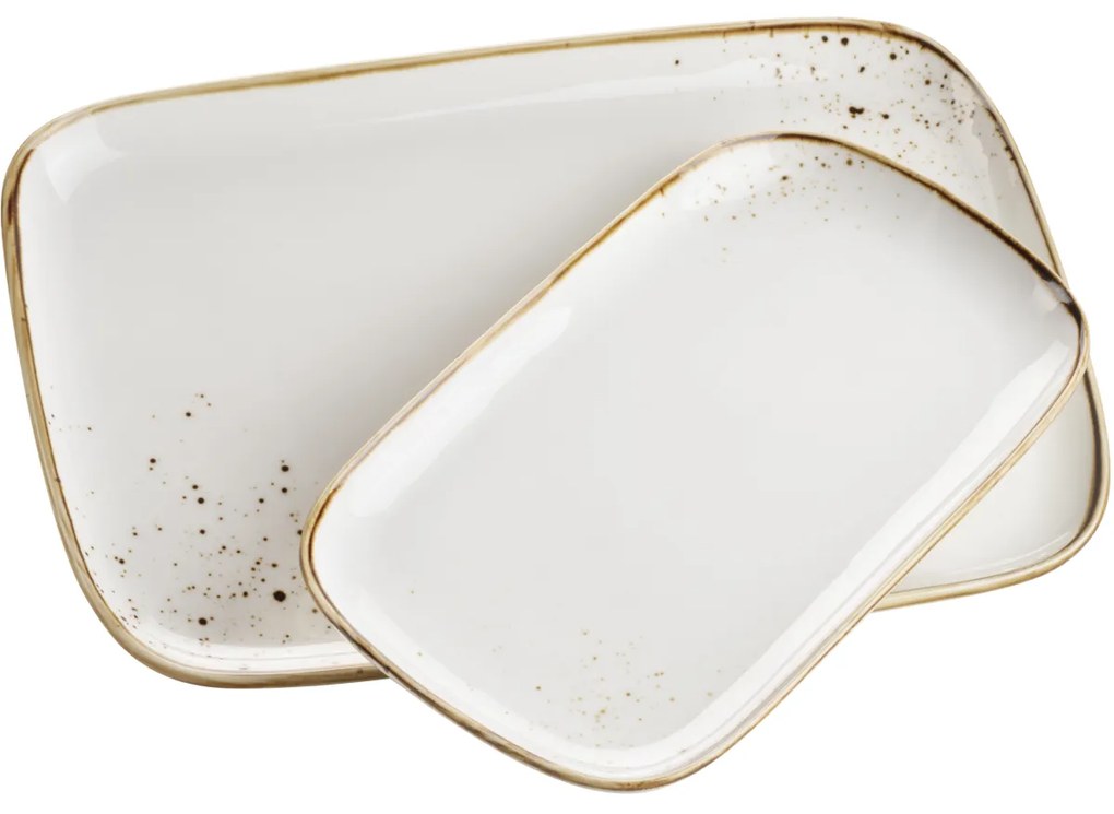 Mäser 2-częściowy zestaw tac Pintar White brązowekropki