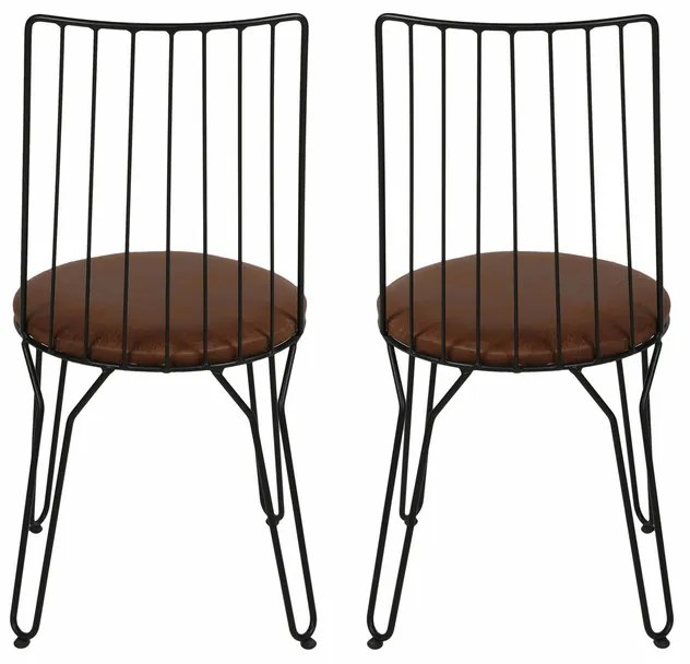 Zestaw krzeseł do jadalni Ada Brown and Black, 2 szt.