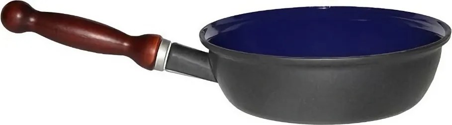 Sfinx Patelnia emaliowana z rączką drewnianą BSE, 20 cm, śred. 20 cm