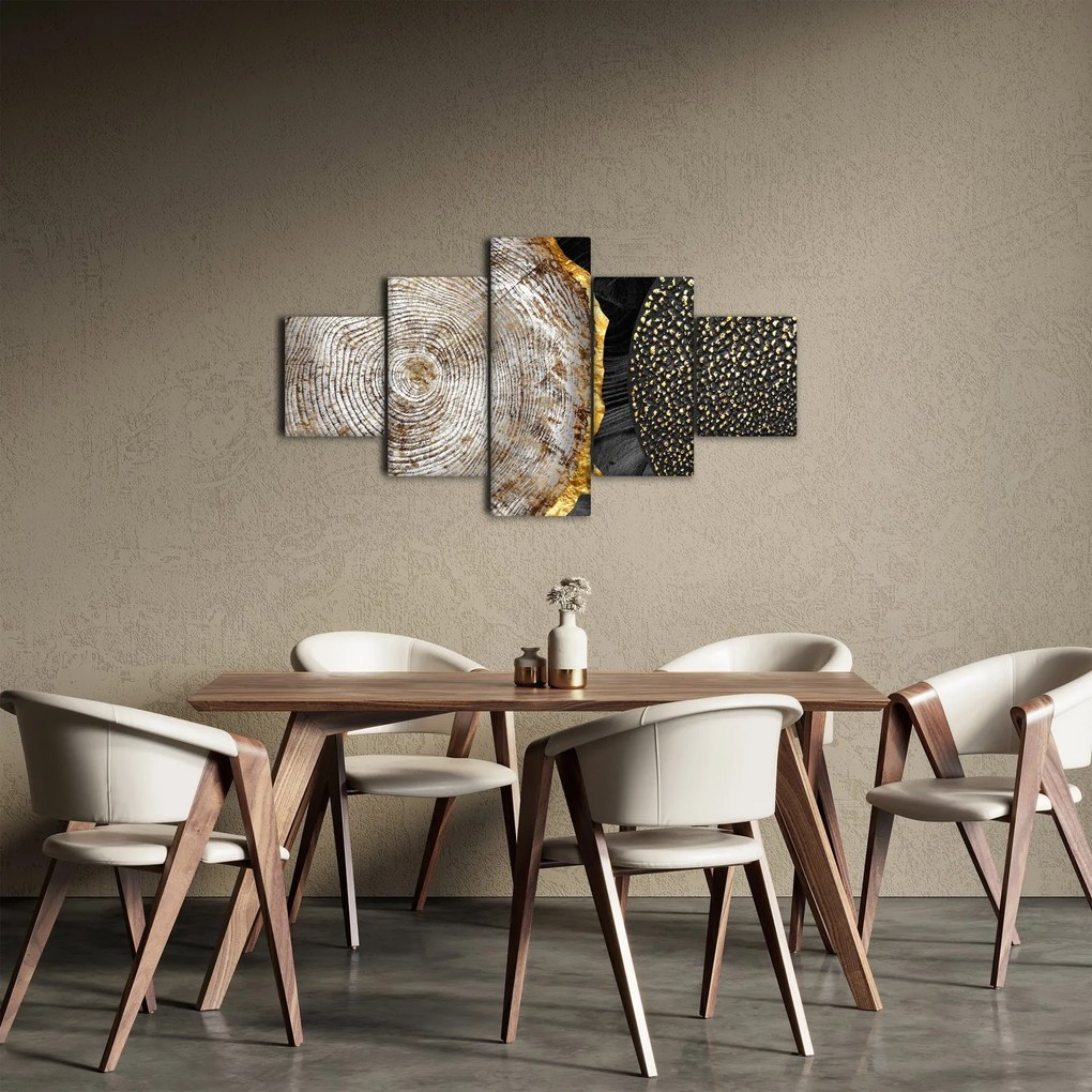 Obraz - Pień drzewa w kolażu 2 (125x70 cm)