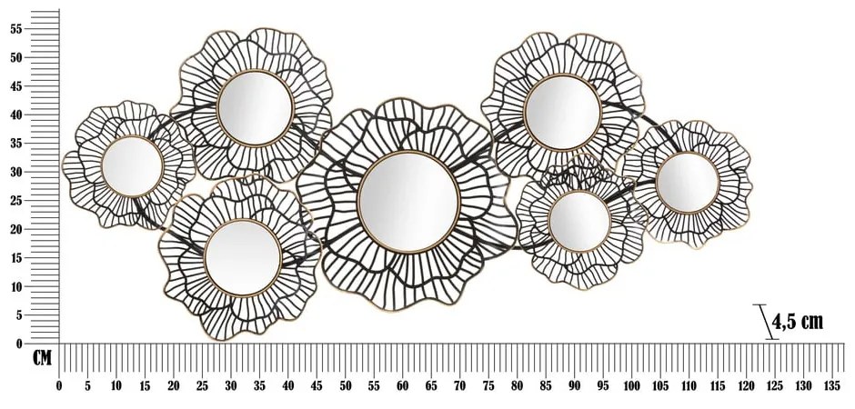 Metalowa dekoracja ścienna 121x56 cm Osaka – Mauro Ferretti