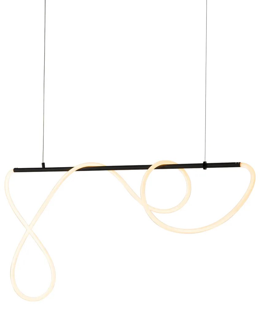 Designerska lampa wisząca czarna w komplecie z LED 3-stopniowy ściemniacz - DanishaDesignerski Oswietlenie wewnetrzne