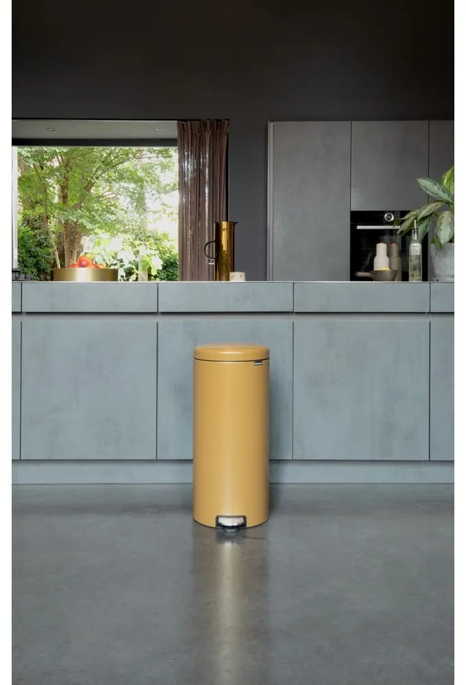 Stalowy kosz na śmieci z pedałem w kolorze złota 30 l NewIcon – Brabantia
