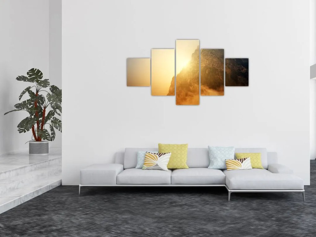 Obraz góry we mgle (125x70 cm)
