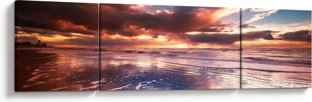 Obraz - Wieczorna plaża (170x50 cm)