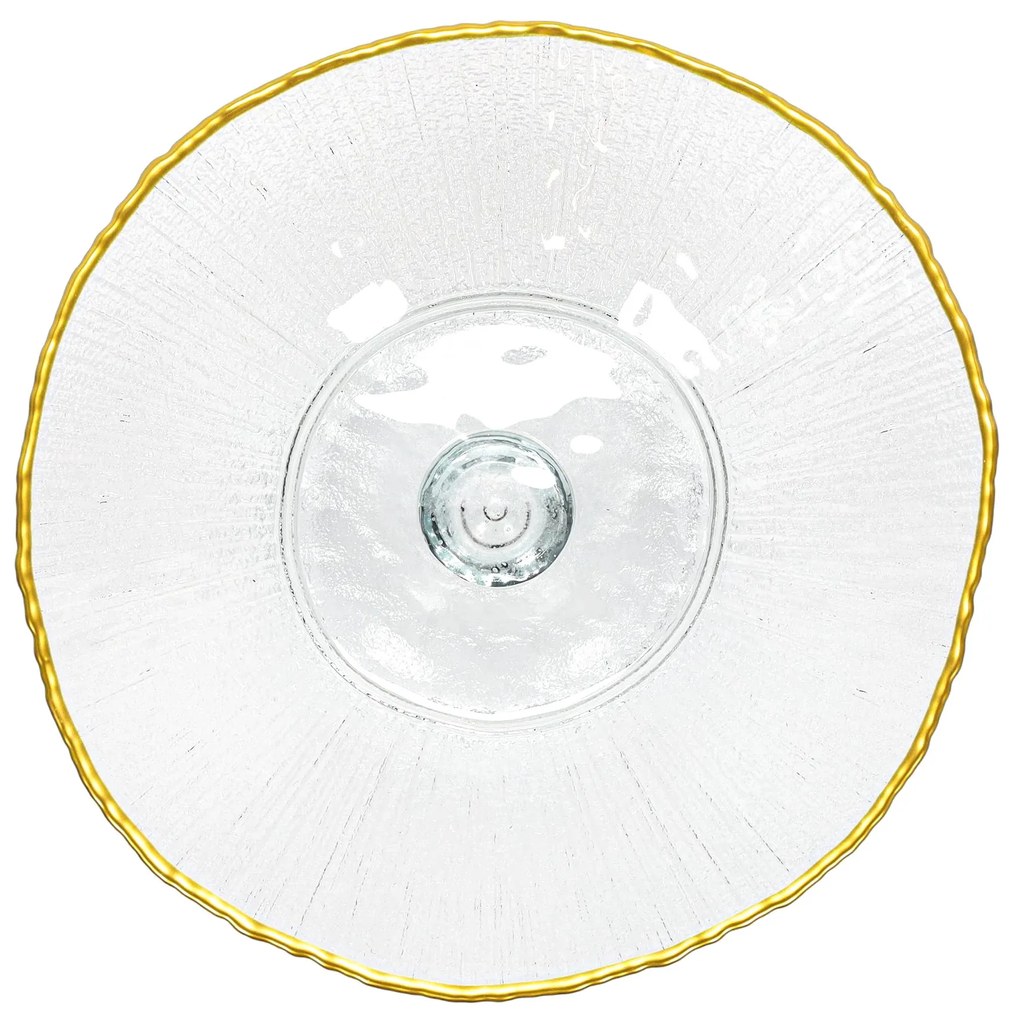 Patera na ciasto ze złotą obwódką DATURA, 21 cm