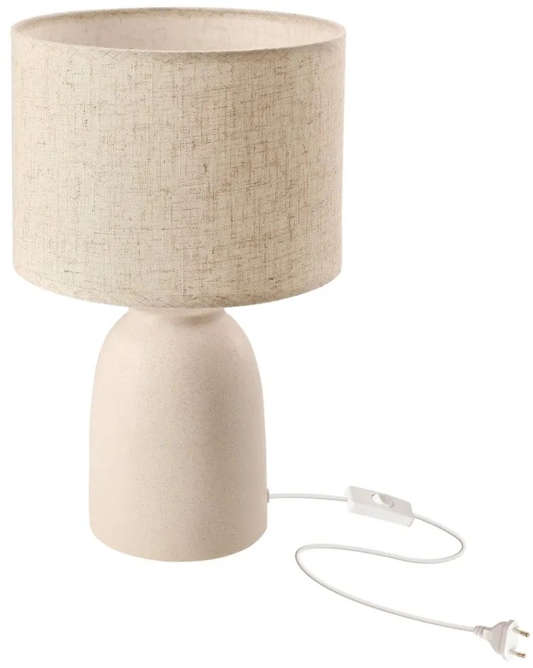 Lampa stołowa z tekstylnym kloszem (wysokość 39 cm) Tafla – Candellux Lighting