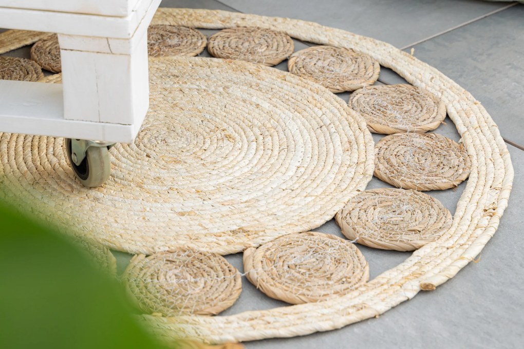 Dywan do salonu okrągły w stylu boho, Ø 80 cm
