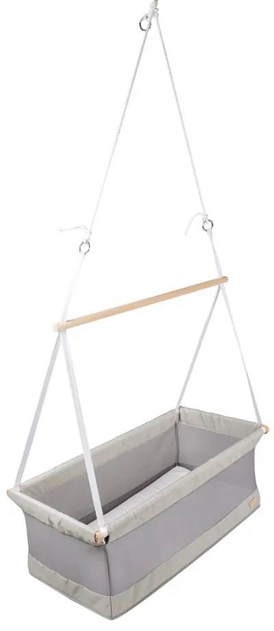 Szara kołyska 90x45 cm Safe asleep – Roba