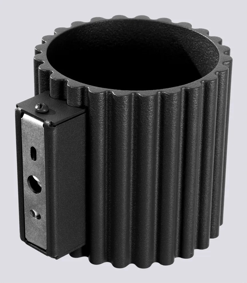 Czarny kinkiet ø 10 cm Zora – Sollux