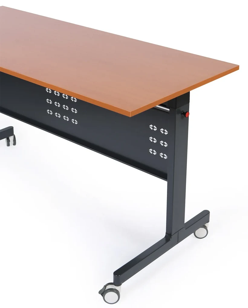 Mobilny stół PRIMO MOBI, 1800 x 600 mm, podstawa czarna, czereśnia